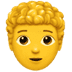 🧑‍🦱 person: curly hair display on Apple